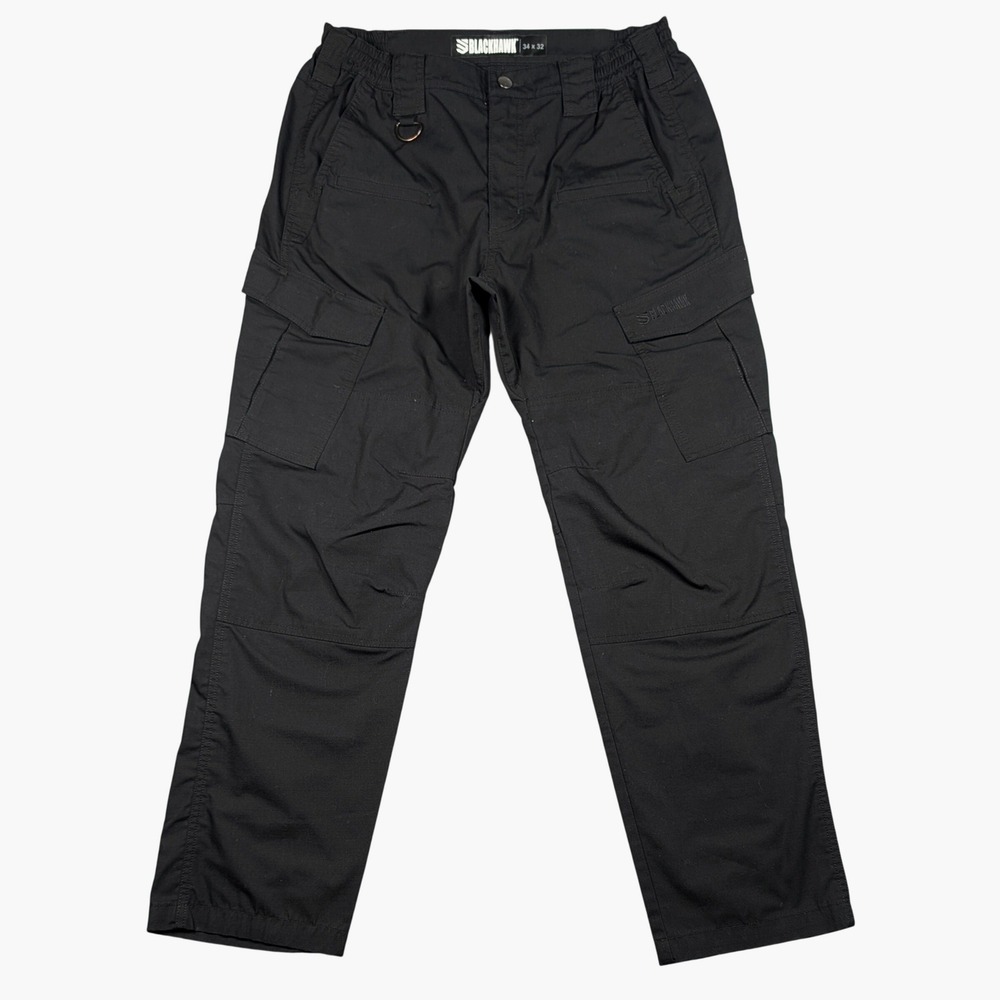 Blackhawk Ripstop Tactical Pants Mens 34x32 Black M21-P212 Cargo Utility Work
